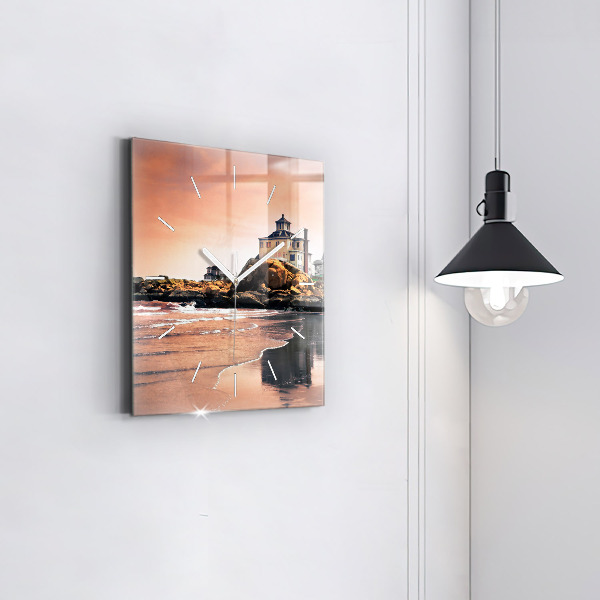 Wanduhr quadratisch mit motiv Sherman Küste