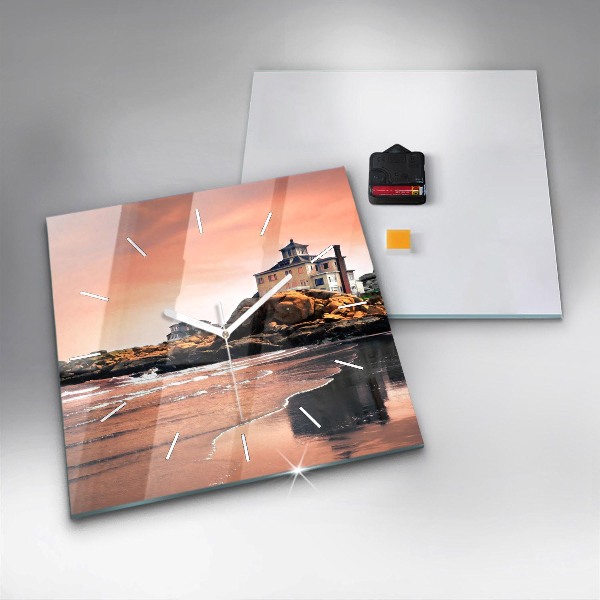 Wanduhr quadratisch mit motiv Sherman Küste