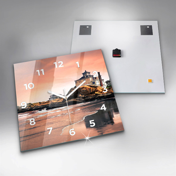Wanduhr quadratisch mit motiv Sherman Küste