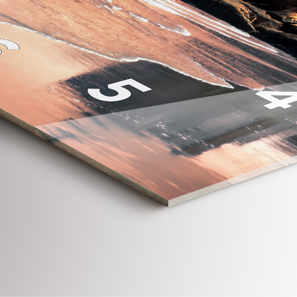 Wanduhr quadratisch mit motiv Sherman Küste