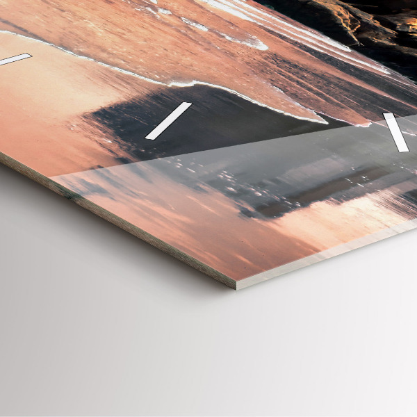 Wanduhr quadratisch mit motiv Sherman Küste