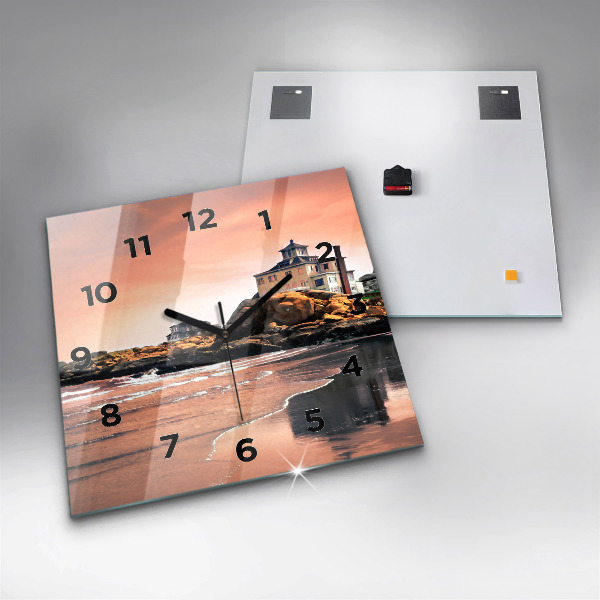 Wanduhr quadratisch mit motiv Sherman Küste