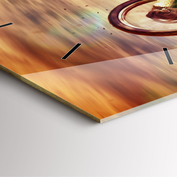 Wanduhr quadratisch Enduro-Motocross