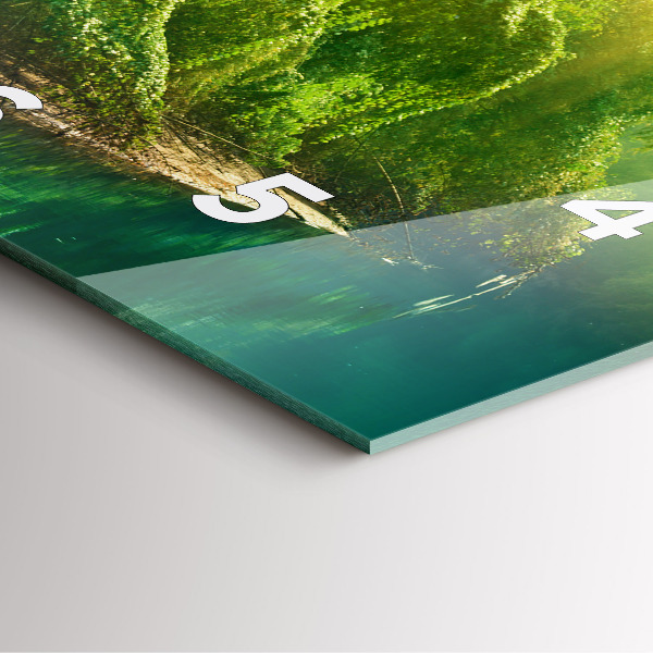 Wanduhr modern quadratisch Friedliche Natur