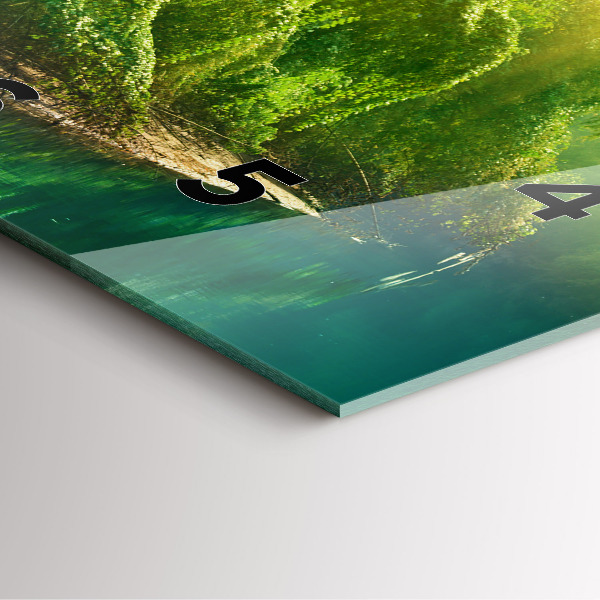 Wanduhr modern quadratisch Friedliche Natur