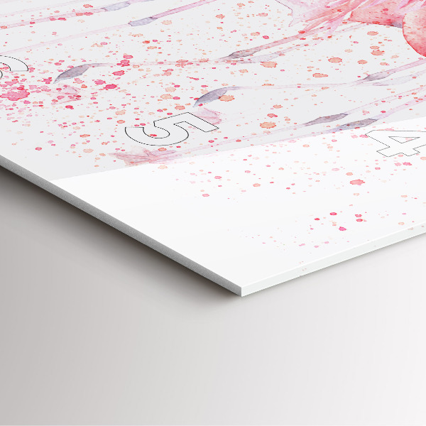 Wanduhr modern quadratisch Flamingo-Cluster