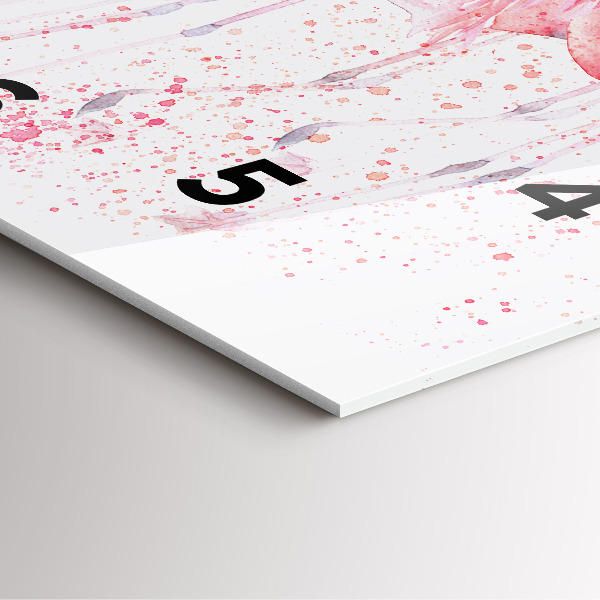 Wanduhr modern quadratisch Flamingo-Cluster