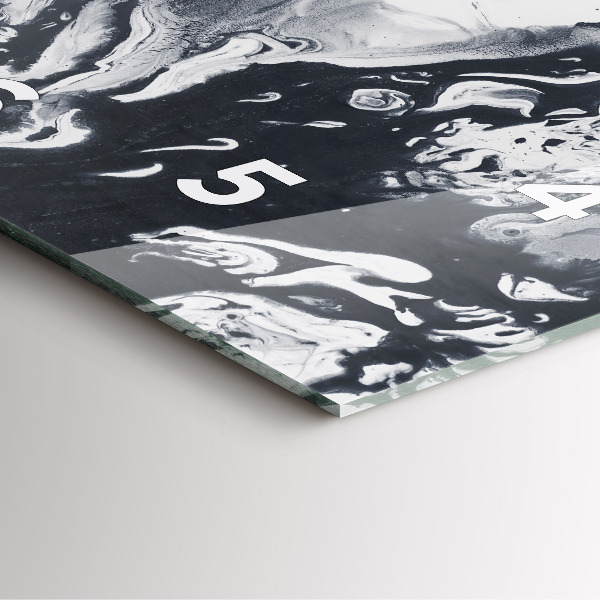 Wanduhr quadratisch mit motiv Abstrakte Tintenmurmel