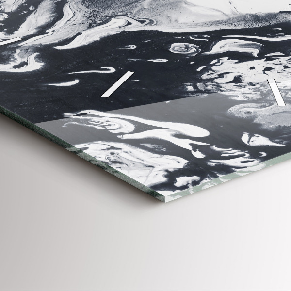 Wanduhr quadratisch mit motiv Abstrakte Tintenmurmel