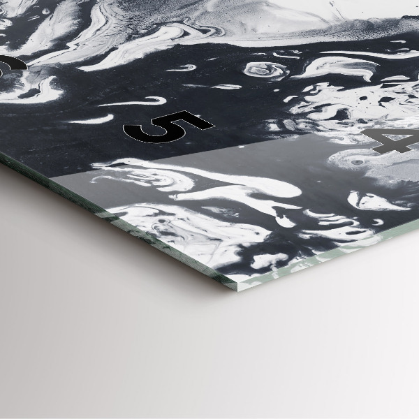 Wanduhr quadratisch mit motiv Abstrakte Tintenmurmel