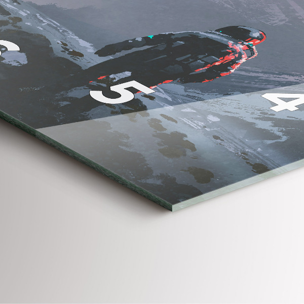 Wanduhr modern quadratisch Astronauten Milchstraße