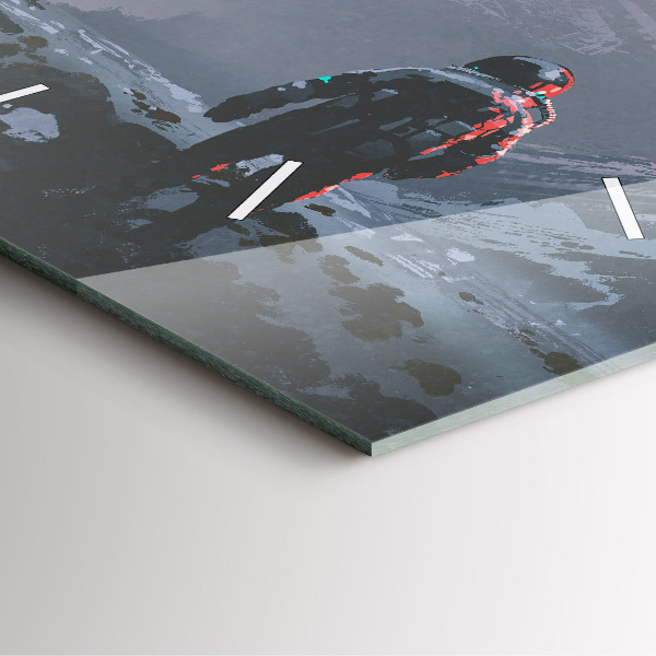 Wanduhr modern quadratisch Astronauten Milchstraße