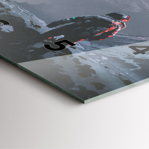 Wanduhr modern quadratisch Astronauten Milchstraße