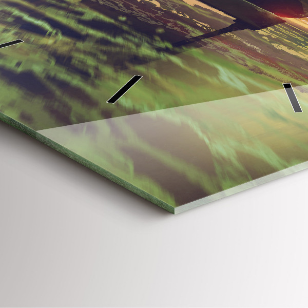 Wanduhr modern quadratisch Konzert am Strand