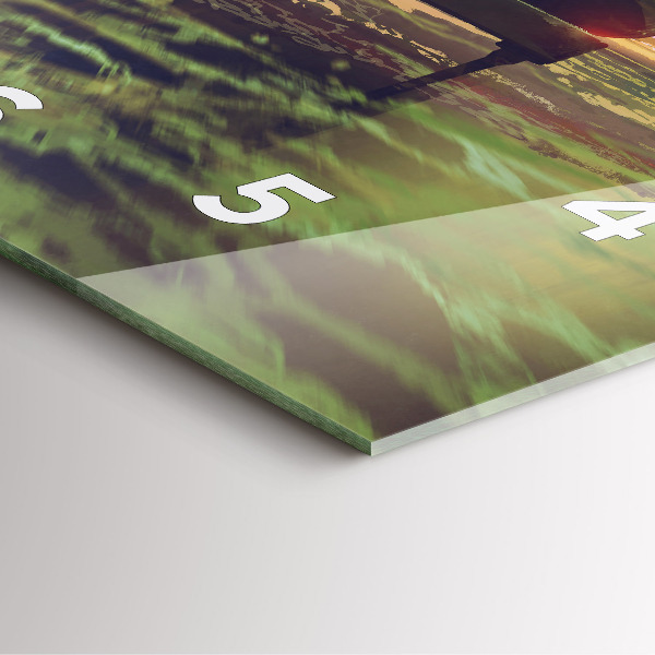 Wanduhr modern quadratisch Konzert am Strand