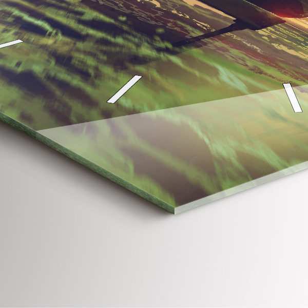 Wanduhr modern quadratisch Konzert am Strand