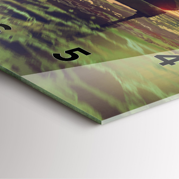 Wanduhr modern quadratisch Konzert am Strand