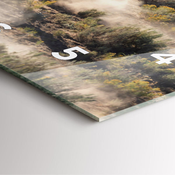 Wanduhr quadratisch Herde von rasenden Pferden