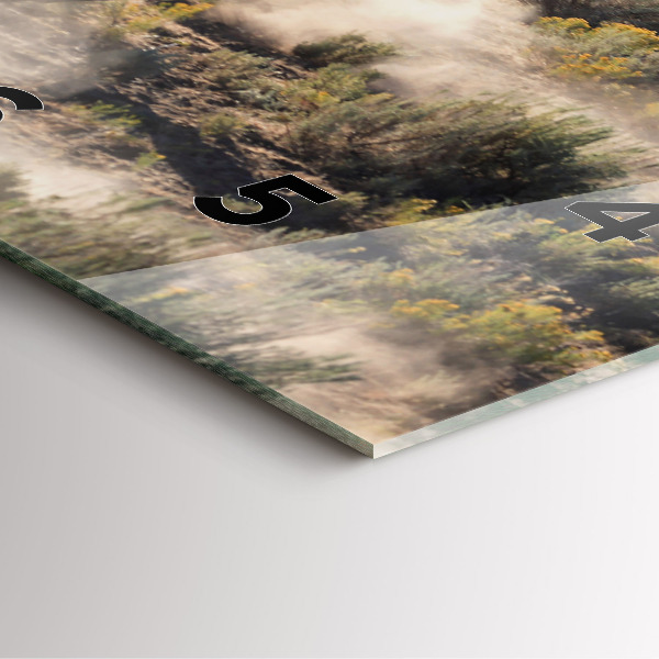 Wanduhr quadratisch Herde von rasenden Pferden