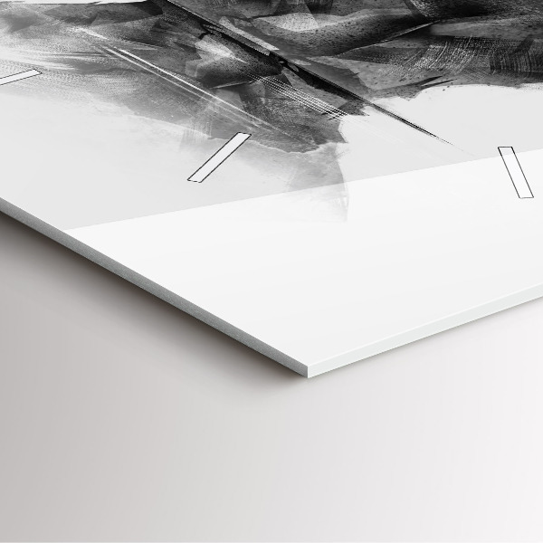 Wanduhr quadratisch mit motiv Zeichnung Bär