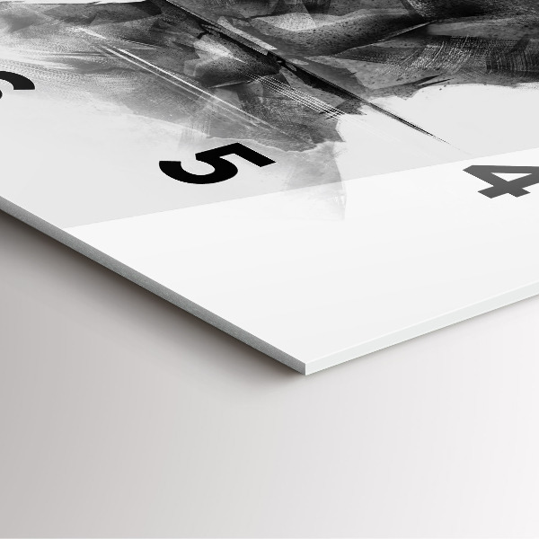 Wanduhr quadratisch mit motiv Zeichnung Bär