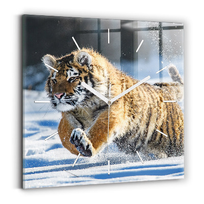 Wanduhr quadratisch Mutiger Schritt vorwärts