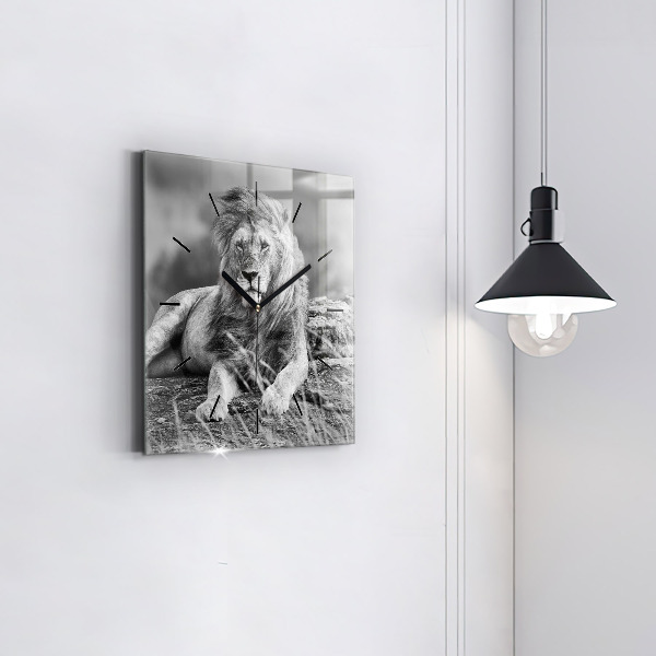 Wanduhr quadratisch mit motiv Abstrakt - Löwe