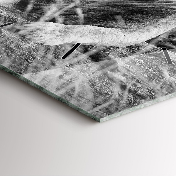 Wanduhr quadratisch mit motiv Abstrakt - Löwe