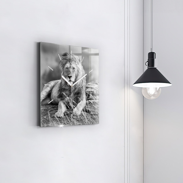 Wanduhr quadratisch mit motiv Abstrakt - Löwe