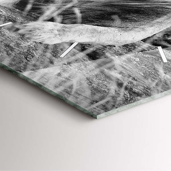 Wanduhr quadratisch mit motiv Abstrakt - Löwe