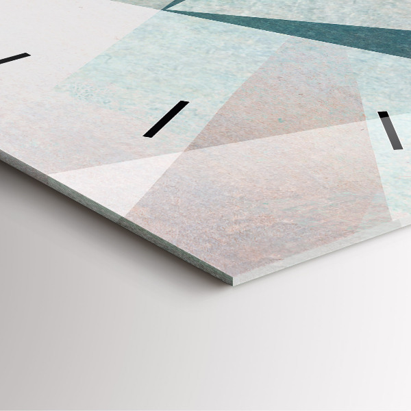 Wanduhr quadratisch Dreiecke Abstrakte Textur