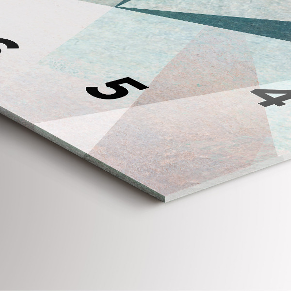 Wanduhr quadratisch Dreiecke Abstrakte Textur