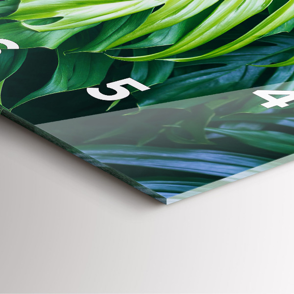 Wanduhr quadratisch mit motiv Tropische Seite der Natur