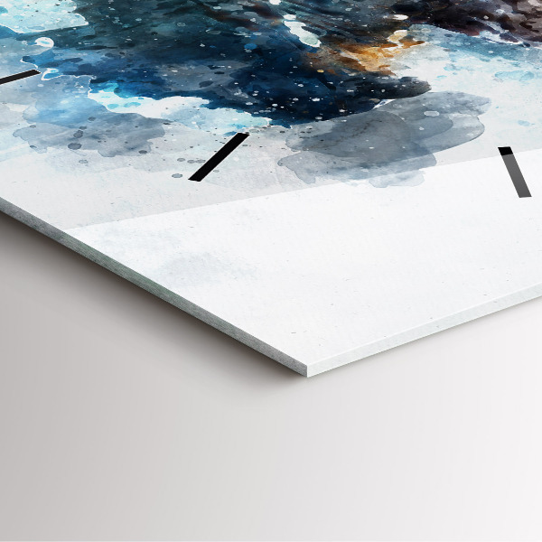 Wanduhr modern quadratisch Die Vergangenheit im Hinterkopf