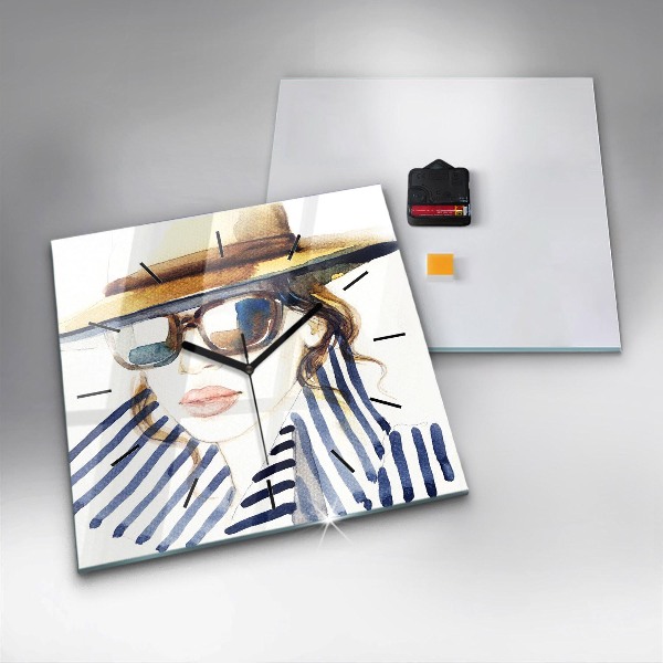 Wanduhr quadratisch mit motiv Letzte Tage der Ferien Mode