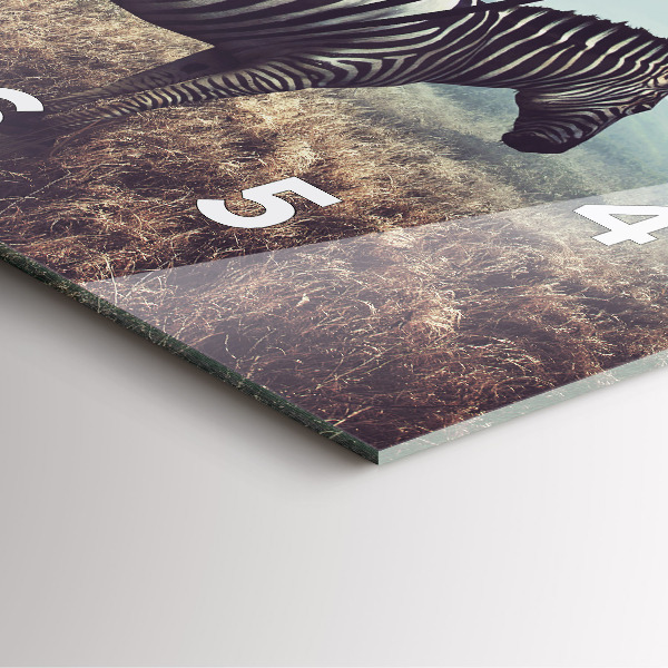 Wanduhr modern quadratisch Zebra - Abstraktion