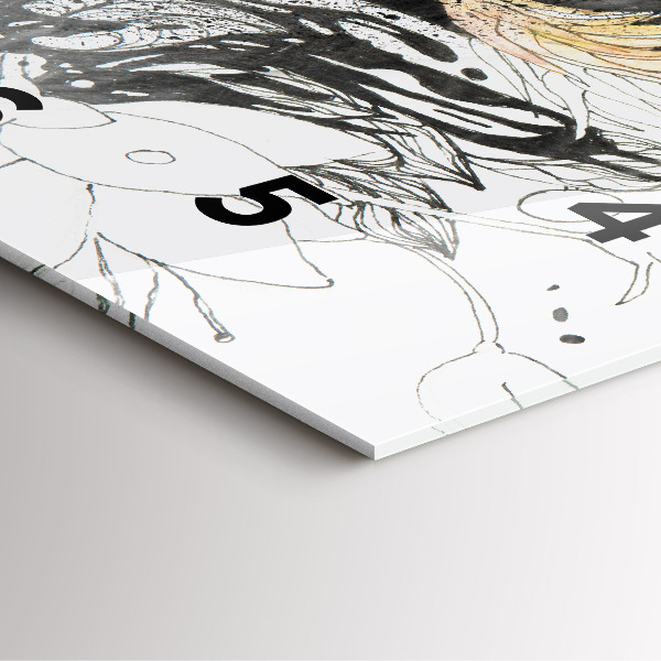 Wanduhr quadratisch mit motiv Abstraktes Frauengesicht