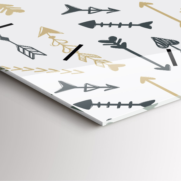 Wanduhr modern quadratisch Geometrisches Hipster-Muster