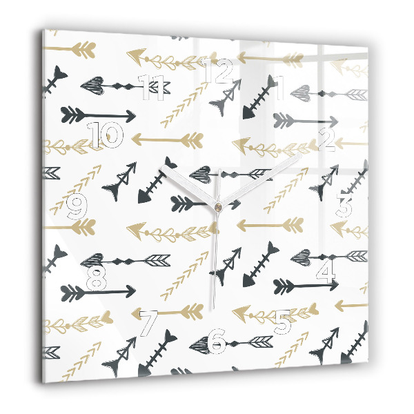 Wanduhr modern quadratisch Geometrisches Hipster-Muster