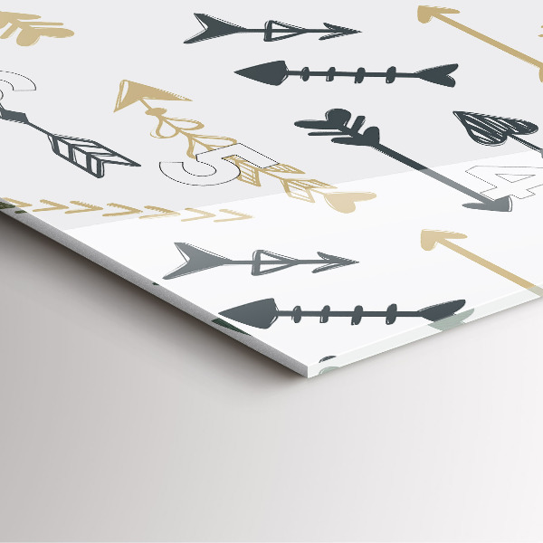 Wanduhr modern quadratisch Geometrisches Hipster-Muster