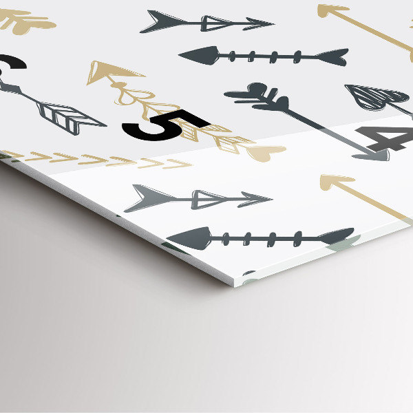 Wanduhr modern quadratisch Geometrisches Hipster-Muster