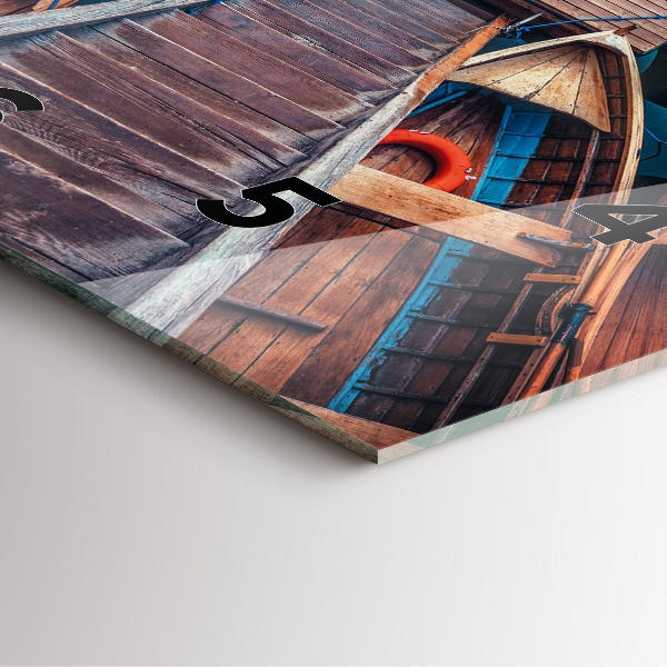 Wanduhr modern quadratisch Plattform und See