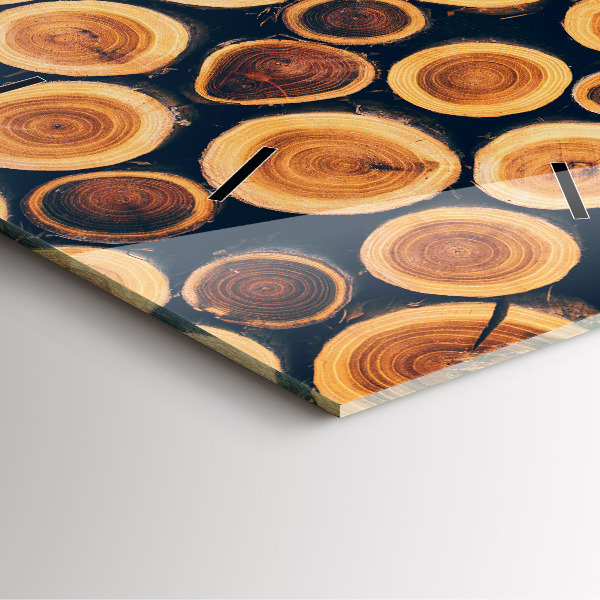 Wanduhr quadratisch mit motiv Holz