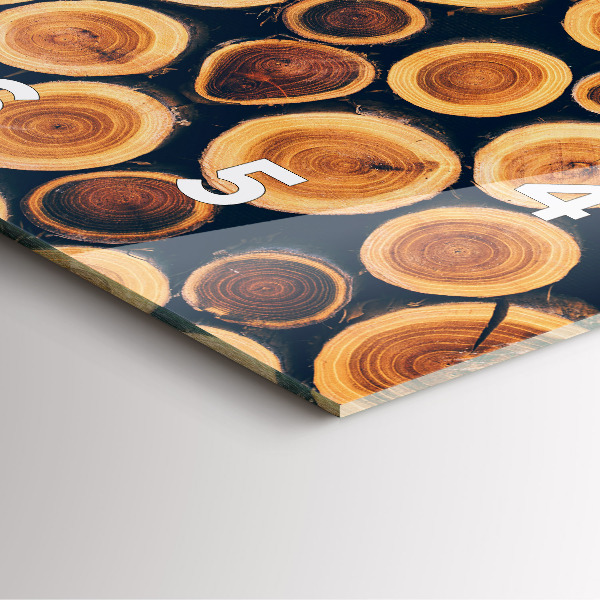 Wanduhr quadratisch mit motiv Holz