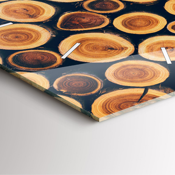 Wanduhr quadratisch mit motiv Holz