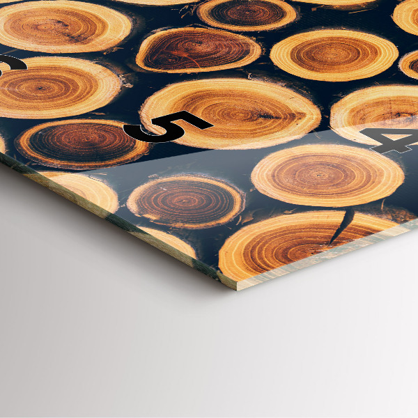 Wanduhr quadratisch mit motiv Holz