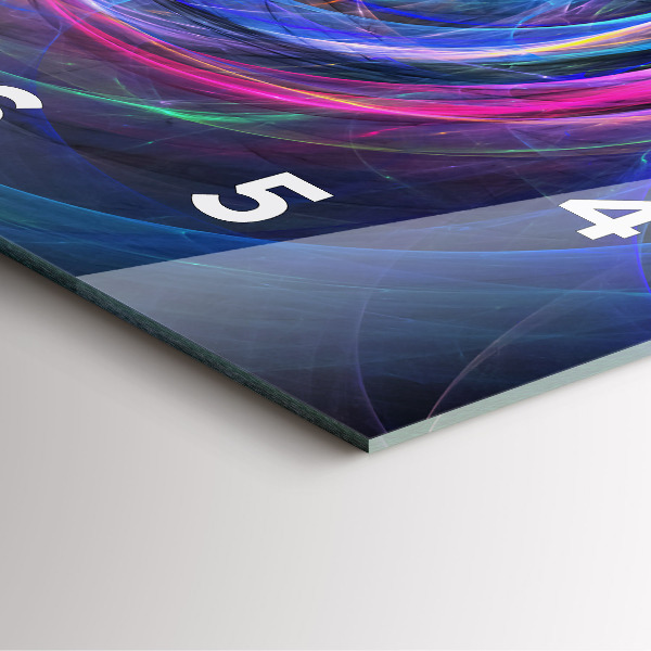 Wanduhr quadratisch Buntes Fraktal