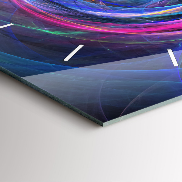 Wanduhr quadratisch Buntes Fraktal