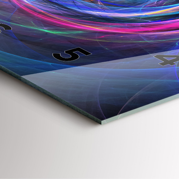 Wanduhr quadratisch Buntes Fraktal