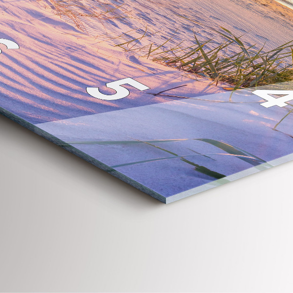 Wanduhr modern quadratisch Polnischer Sonnenuntergang am Meer